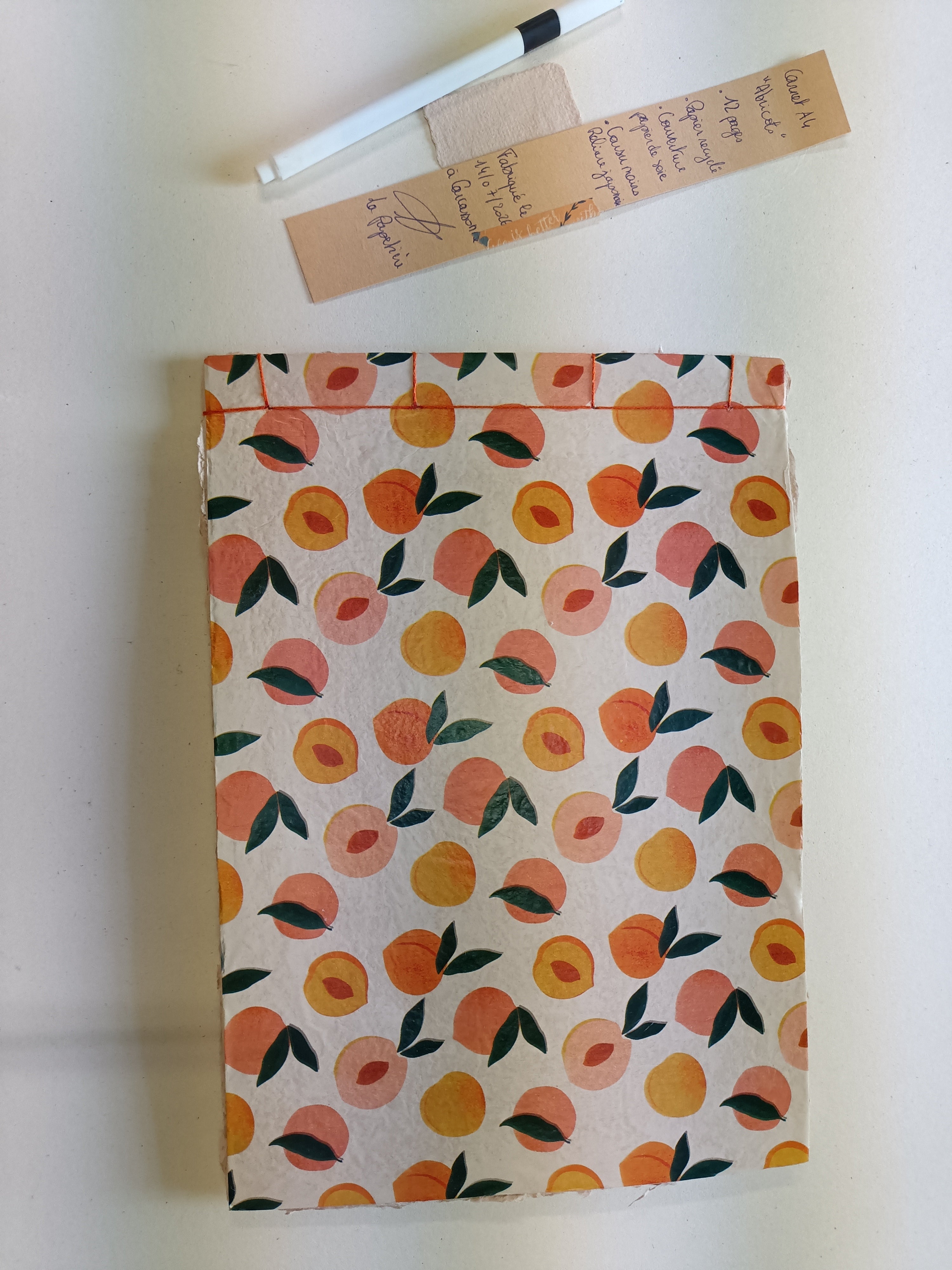 Carnet Abricots format horizontal, cahier d'écriture, journal, album photos